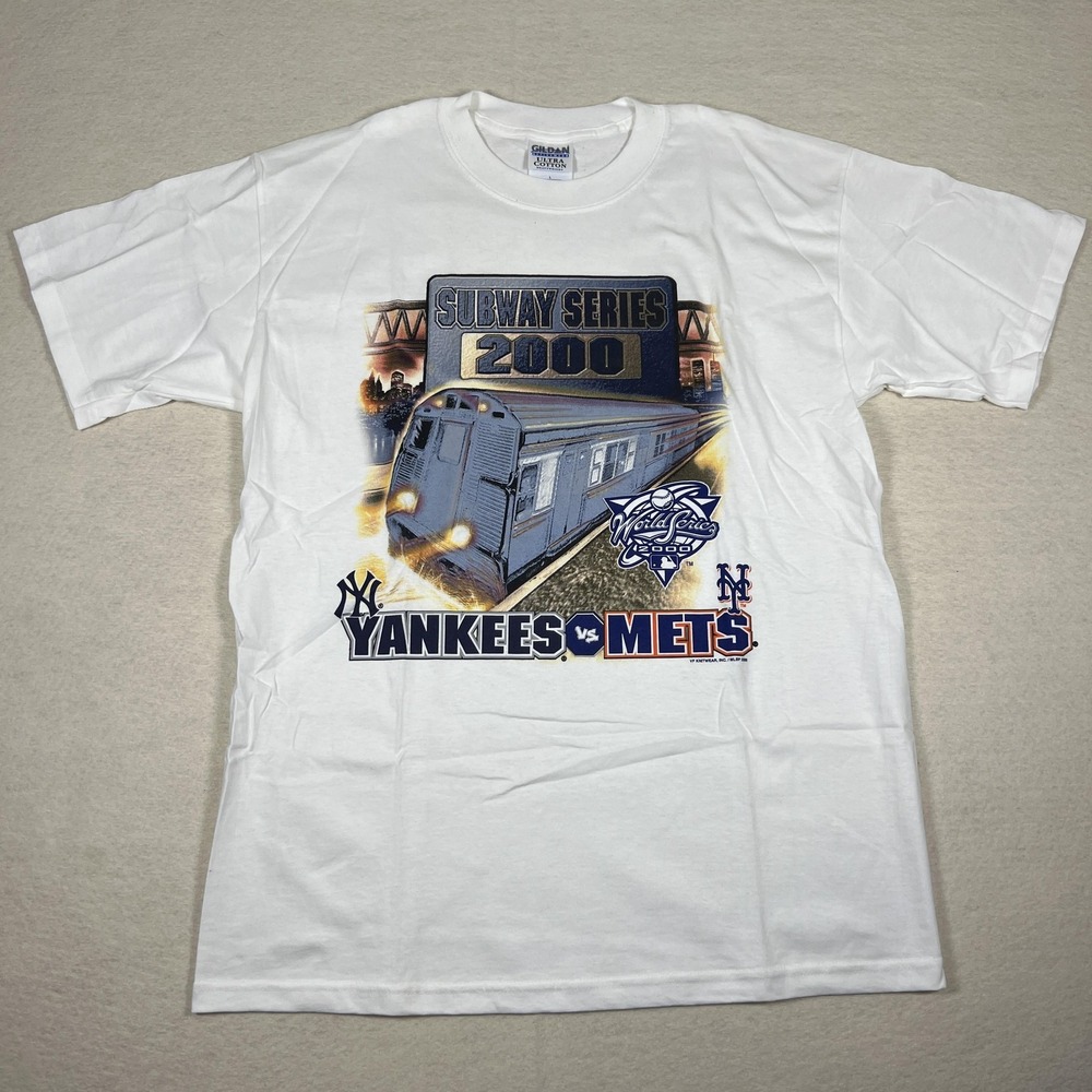 Vintage New York Yankees Shirt Mens Large MLB Baseball Subway Series 2000 Mets‎
